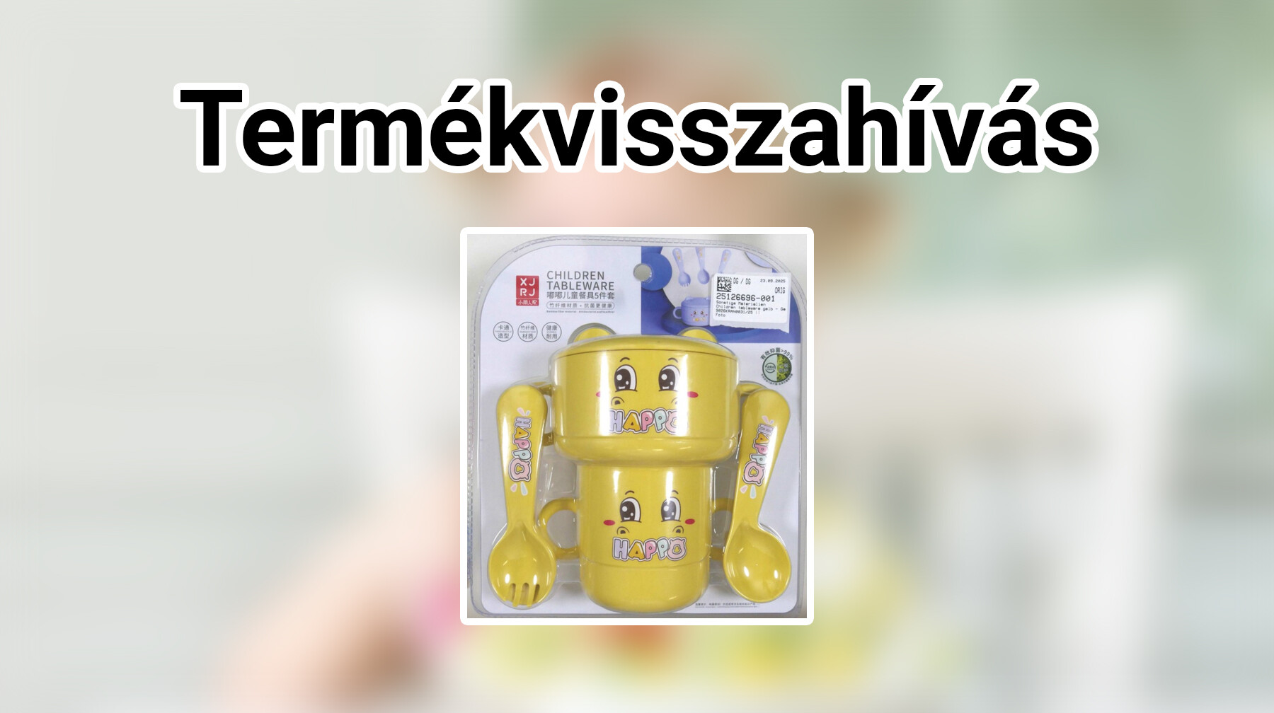 Fogyasztóvédelem: veszélyes ez a gyermek étkészlet – Betiltott anyagból készült